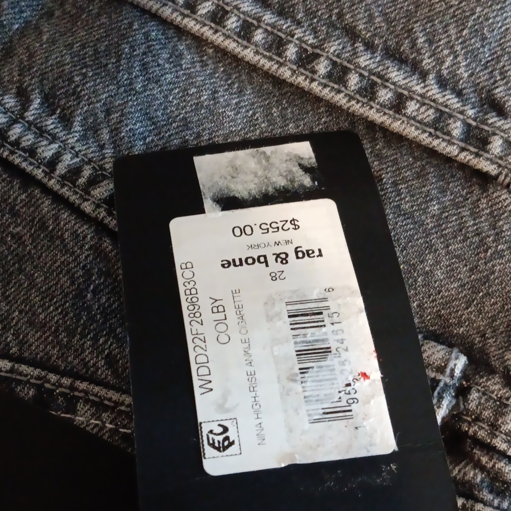 $255 Rag & Bone New York Nina High-Rise Ankle Cigarette Jeans - Picture 3 of 13